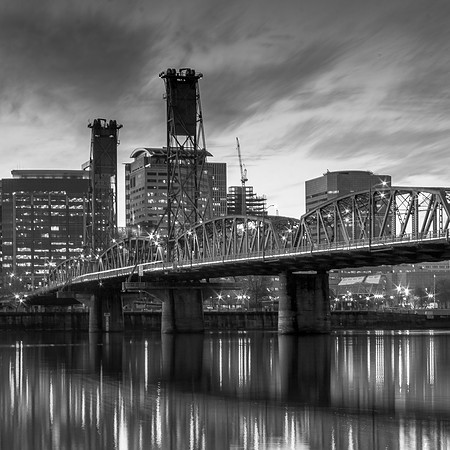 HAWTHORNE BLUE HOUR B&W